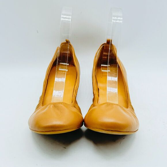 J Crew Ballet Flats Womens 7 Nude Brown Leather Cece Casual Slip On Shoes Core - Picture 4 of 11